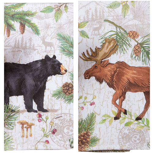 2 Piece Pinecone Trails Dual Purpose Towel Kitchen Set