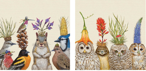 40 Pc Forest Festivities Paperproducts Cocktail Napkins, Big Hat & Party Snacks