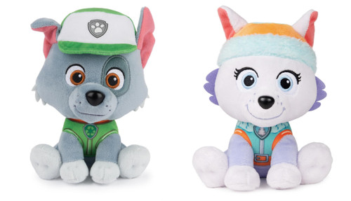 Paw Patrol Plush Bundle of 2, 6 inch Everest and Rocky