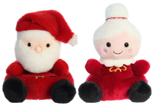 Palm Pals Christmas Holiday Plush 2 Piece Bundle, Santa and Mrs. Claus Palm Pals Christmas Holiday Plush 2 Piece Bundle, Santa and Mrs. Claus