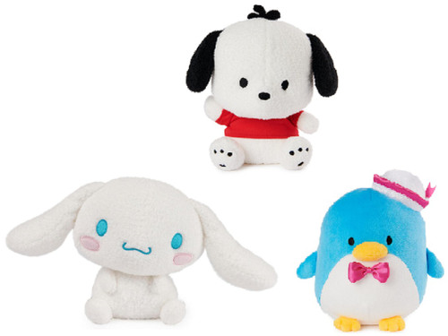 GUND Sanrio Friends 6" Plush Bundle of 3: Tuxedo Sam, Cinnamoroll, & Pochacco