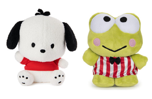 GUND Sanrio Plush Toy Bundle, 6" Pochacco and 6" Keroppi  Officially Licensed