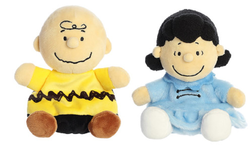Aurora Peanuts Palm Pal Plush Bundle, Lucy and  Charlie Brown