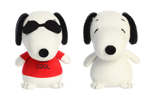 Aurora 2 Piece Squishy Stuffed Animal Plush Bundle, Snoopy and Joe Cool 8.5"
