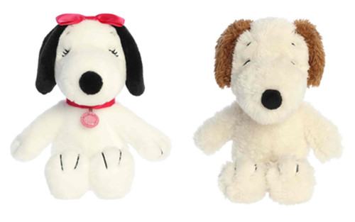 New Aurora Peanuts 2 Piece Floppy Legs Plush Bundle, 8" Belle and 8" Andy