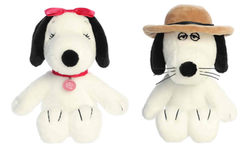 New Aurora Peanuts 2 Piece Floppy Legs Plush Bundle, 8" Belle and 8" Spike