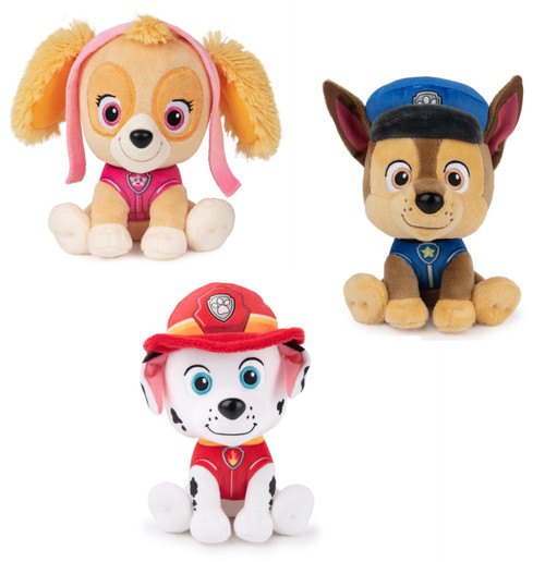 Paw Patrol Plush Bundle of 3, 6 inch Marshall, Chase and Skye