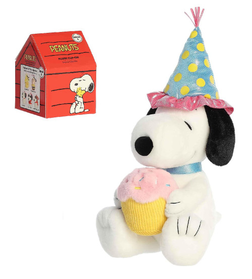 Aurora Peanuts 2 Pc Peanuts Plush Bundle, 12" Birthday and 3.5" Blind Box