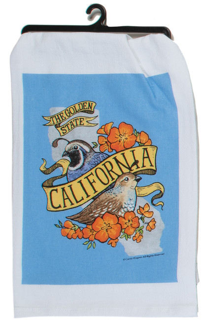 New California Nickname Flour Sack Kitchen Towel, The Golden State, 26" Square