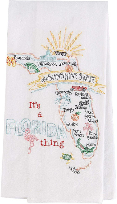 Kay Dee Designs ST Thing Florida EMB F/S Dish Towel, 17.5 x 28, Various