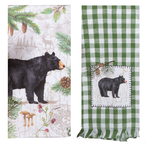 Kay Dee Designs 2 Piece Pinecone Bear Trails Towel Kitchen Set