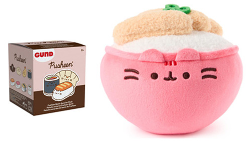 New GUND Pusheen 2 Piece Bento Plush Bundle, Blind Box #25  and Rice Bowl