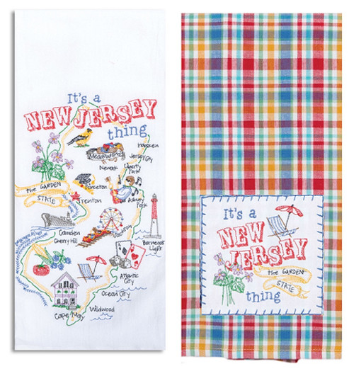 Kay Dee 2 Piece Home State of New Jersey Kitchen Dish Towels