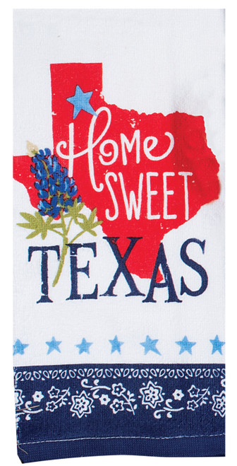 New Kay Dee Designs Red White Blue Home Sweet Texas Terry Kitchen Dish Towel