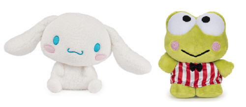 GUND Hello Kitty Sanrio Friends 2 Piece 6" Plush Bundle, Cinnamoroll and Keroppi