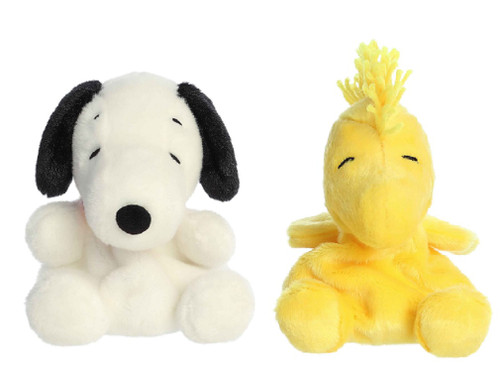 Aurora 5" Peanuts Palm Pal Plush Bundle, Snoopy and Woodstock