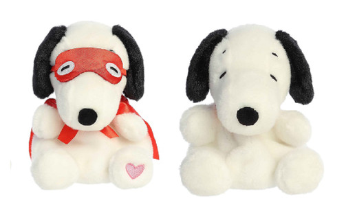 Aurora 5" Peanuts Valentines Palm Pals Bundle, Snoopy and Kissing Bandit