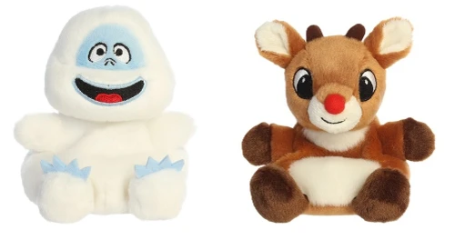 Aurora Official Rudolph Christmas Palm Pal Bundle 5" Reindeer and Bumble