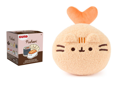 New GUND Pusheen 2 Piece Bento Plush Bundle, Blind Box #25 and 6" Shrimp Tempura
