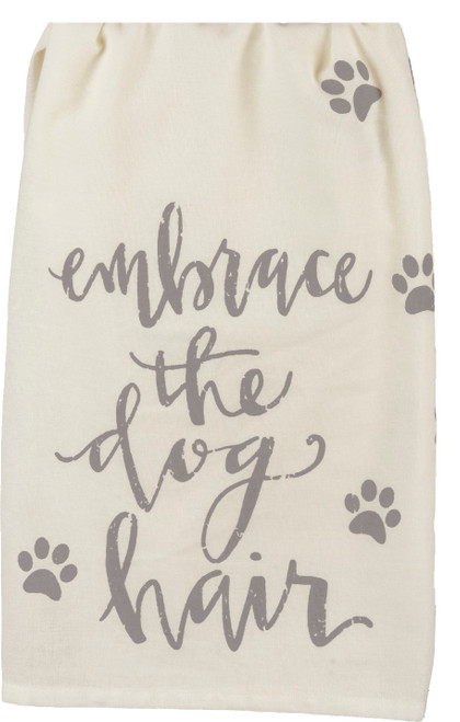 Primitives by Kathy Cotton Kitchen Towel - Embrace The Dog Hair