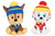 GUND Paw Patrol Holiday Winter 2 Piece 6in Plush, Chase and Marshall