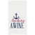 C&F Cotton Embroidered Waffle Weave Kitchen Towel, Anchors A Wine