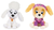 Paw Patrol The 2021 Original Movie Plush Bundle of 2, 6 Inch Skye and Delores