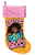 Karma's World Kurt Adler 17-Inch Love Christmas Stocking, Pink