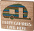 Rustic Happy Campers Live Here Wood Slat Box Sign