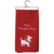 Primitives By Kathy Feliz Naughty Dog Red Christmas Towel