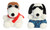 Aurora Snoopy Palm Pal Plush 2 Piece Bundle, Flying Ace and Surfer 5 Inches