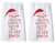 Set of 2 Red & White "A Few More Glasses of Wine and I'll See Santa" Tea Towels