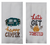 New Embroidered Happy Camper Dual Purpose Terry Kitchen Towel Bundle of 2