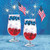 New Patriotic Parfait American Red White Blue Paper Beverage 40 Ct Napkin Bundle