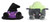 Palm Pals Halloween Plush 2 Pc Bundle, Bubbly Cauldron and Rowena Witch Hat