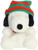 Aurora Festive Peanuts Palm Pals Snoopy Beanie Stuffed Animal - White 5 Inches