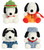 Peanuts 4 Piece Snoopy Palm Pal Bundle, Scout, Astronaut, Train Engineer, Surfer