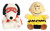 2 Pc Aurora 5" Peanuts Plush Palm Pals, Snoopy Kissing Bandit and Charlie Brown