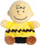 2 Pc Aurora 5" Peanuts Plush Palm Pals, Snoopy Kissing Bandit and Charlie Brown