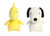 Aurora 2 Piece Squishy Stuffed Animal Plush Bundle, Snoopy and Woodstock 8.5"