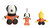 Aurora 3 Pc Space Suit Astronaut Plush, 10" Snoopy, 6.5" Woodstock, 7" Snoopy