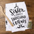 New Letter Print Cotton Kitchen Dish Towel, Sister Is Worth A Thousand Friends