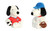 New Aurora Peanuts 2 Pc Game Day Sports Snoopy Plush Set, 8" Soccer  9" Baseball