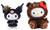2 Piece GUND Plush Set, 9.5" 20th Anniversary Kuromi  and 10" Hello Kitty Bear