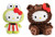 Gund Hello Kitty 10" Plush Bear And 9.5" Hello Kitty Keroppi Plush Bundle of 2
