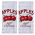 New Set of 2 Red Orchard Apples Dual Purpose Farmhouse Terry Kitchen Dish Towels