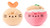New GUND Pusheen 2 Piece Bento Plush Bundle, 6" Shrimp Tempura and 6" Rice Bowl