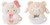 GUND Sanrio 6" Hello Kitty and Cinnamoroll Café Latte Teddy Bear Plush Bundle