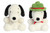2 Piece Aurora Peanuts Palm Pal Plush Bundle, Snoopy and Beagle Scout Snoopy, 5"