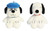 New Aurora Peanuts 6 Pc Floppy Legs Plush Set With Snoopy, Sister and Brothers
